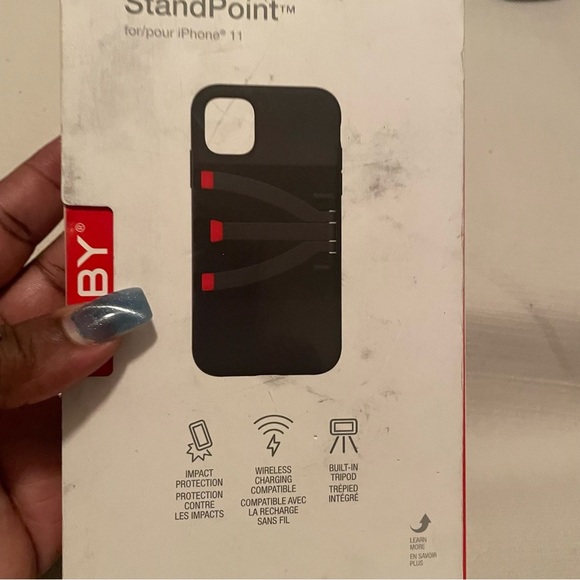 Sleek Black and Red Phone case Iohone 11 - Picture 4 of 5